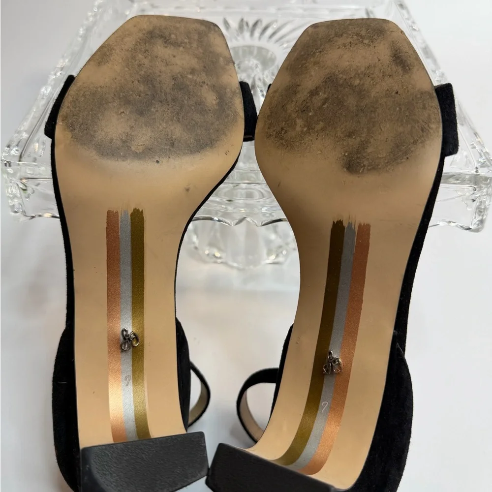 Sam Edelman Holmes ankle strap dress sandal- black- size 7